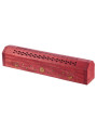 Rote Holzbox Griff Weihrauchbrenner Sonne, Mond Design