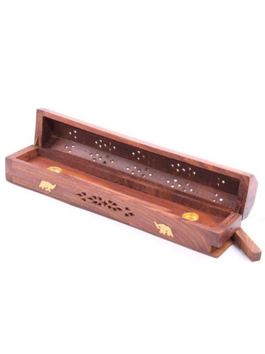 Sheesham Holz Elefant Weihrauch Brenner Box