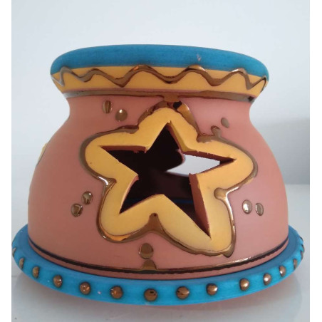 Blaues Aroma Handgefertigtes Räuchergefäß. 9cm