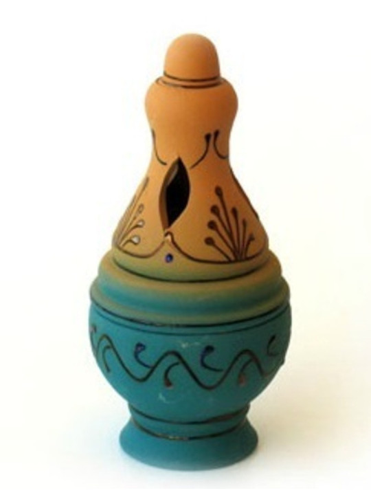 Räuchergefäß Räuchergefäß Handgefertigt Gemalt17cm