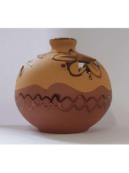 Censer Handmade Gelber Ton Schmuck Box 10cm