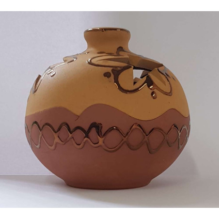 Censer Handmade Gelber Ton Schmuck Box 10cm