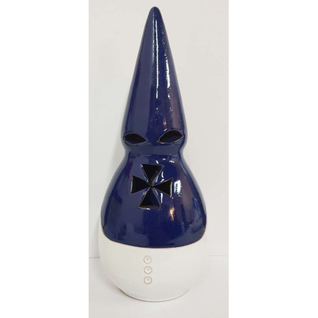 Nazarener Weihrauchfass weiß-blau 19cm