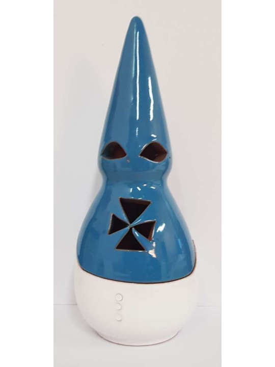 Weihrauchfass Handgemachtes Nazarener Weihrauchfass Blau-Himmelblau-Weiß 19cm