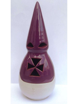 Weihrauchfass Nazarener Handgemachtes Weihrauchfass Weiß-Lila 19cm