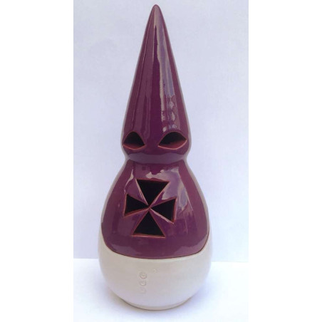 Weihrauchfass Nazarener Handgemachtes Weihrauchfass Weiß-Lila 19cm