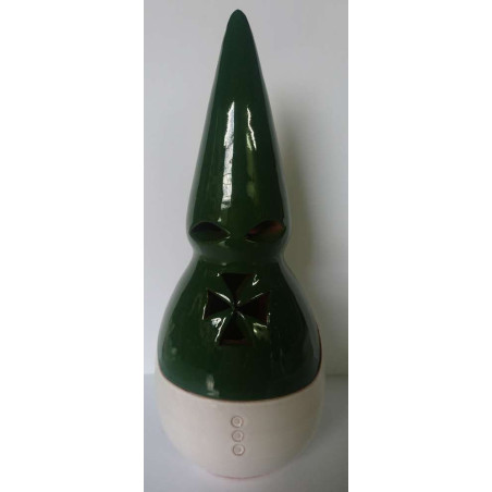 Handgefertigtes Nazarener Weihrauchfass grün-weiß 19cm