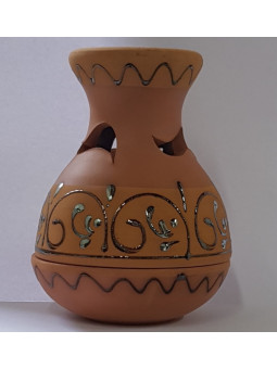 Handgefertigtes Räuchergefäß Birne Braun. 13cm