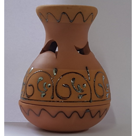 Handgefertigtes Räuchergefäß Birne Braun. 13cm