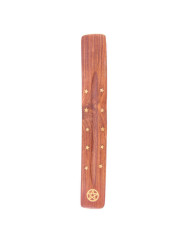 Sterne und Pentagramm Sheesham-Holz-Räucherstäbchenhalter