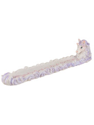Violette Einhorn-Räucherstäbchenhalter aus Harz
