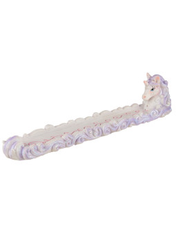 Violette Einhorn-Räucherstäbchenhalter aus Harz