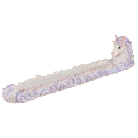 Violette Einhorn-Räucherstäbchenhalter aus Harz