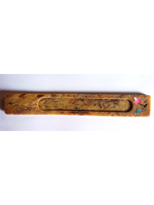 Statite Räucherstäbchenhalter mit Blume (Creme)