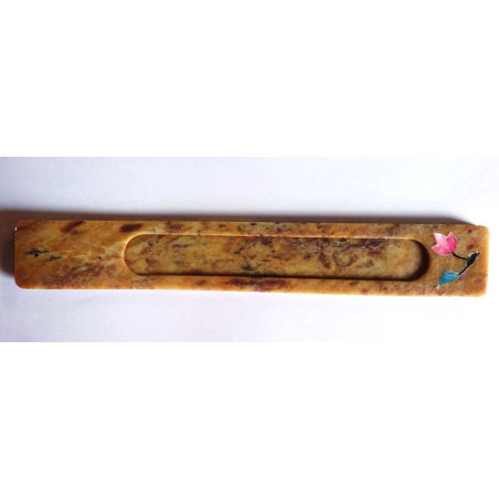Statite Räucherstäbchenhalter mit Blume (Creme)