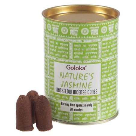 Goloka Weihrauch in Reflux-Kegel. Jasmin