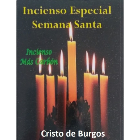 Christus von Burgos. Weihrauch in Grain plus Holzkohle Spezielles Osterwoche.