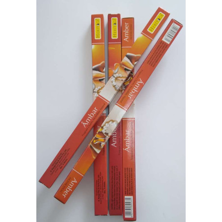 Beförderung! Bernstein. Echtes indisches Räucherwerk Heritage 8 Stäbchen