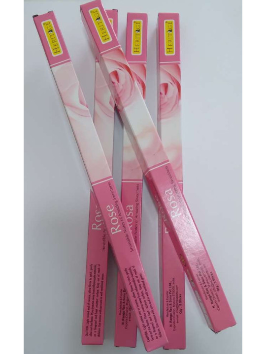 Werbung! Rosa. Echtes indisches Weihrauch-Erbe 8 Stäbchen