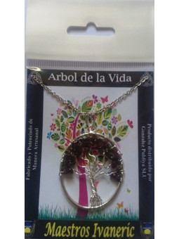 Baum des Lebens Granat Mineral Kreis Anhänger