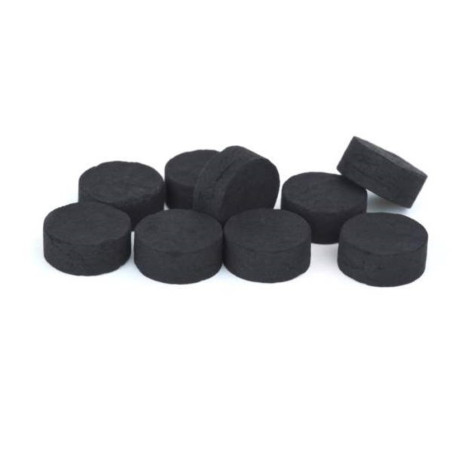 Große Kohletabletten 40mm, Packung mit 10 Stück.
