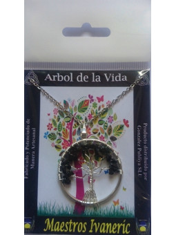 Baum des Lebens Onyx Mineral Kreis Anhänger