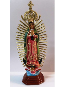 Jungfrau Guadalupe Mexikanisches Harz Handgefertigtes Bild 28cm