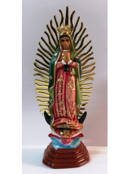 Jungfrau Guadalupe mexikanisches Kunstharz Bild 28cm (ohne Krone)