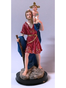 Heilige Cristobal 20 Zentimeter handgefertigte Harz-Statue