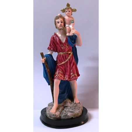 Heilige Cristobal 20 Zentimeter handgefertigte Harz-Statue