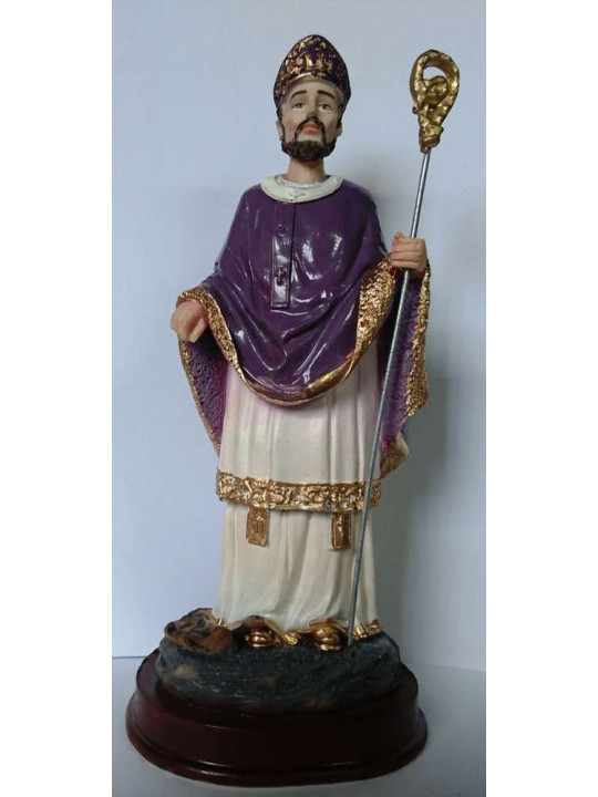 Handgefertigte Harz Statue Saint Cyprian 22 Zentimeter