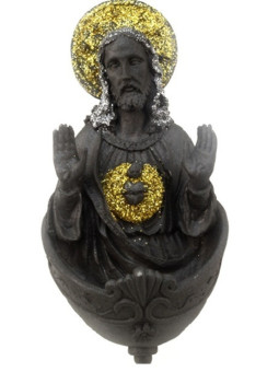 Christusbild aus Kunstharz, 17cm