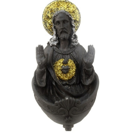 Christusbild aus Kunstharz, 17cm