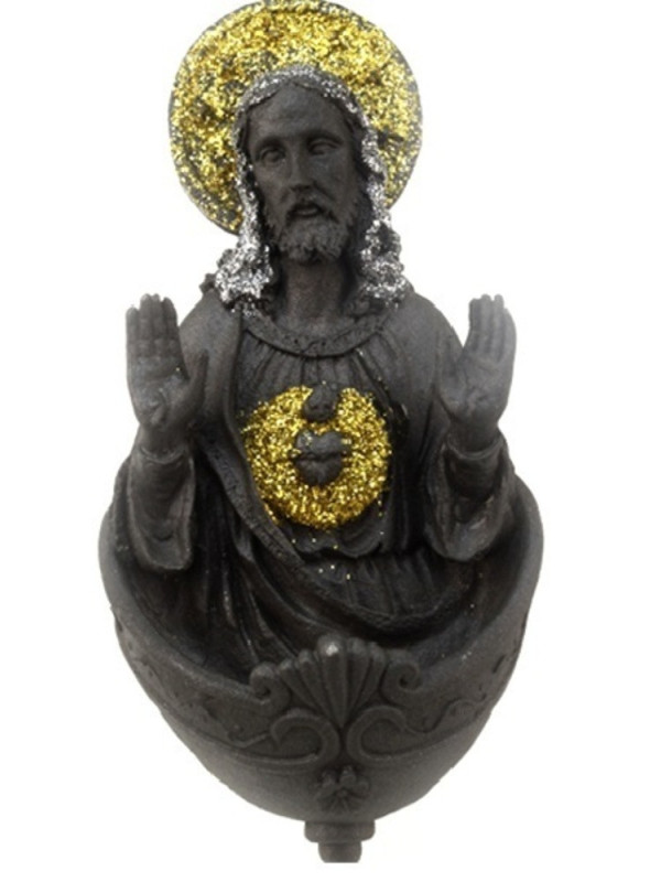 Christusbild aus Kunstharz, 17cm
