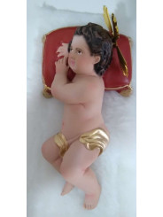 Jesuskind mit Kissen und Haut 20cm.