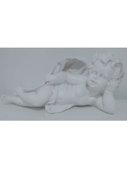 Engel auf Flügeln liegend. 27 cm.