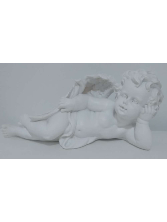 Engel auf Flügeln liegend. 27 cm.