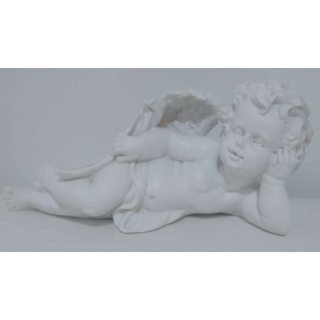 Engel auf Flügeln liegend. 27 cm.