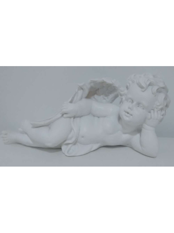 Engel auf Flügeln liegend. 27 cm.