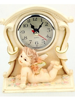 Engelsuhr aus Harz 10 x 11 cm (zwei verschiedene Modelle)