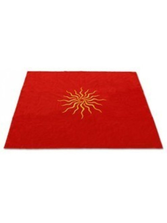Rote Tarotmatte, Sonne. 80x80cm