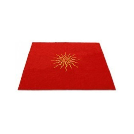 Rote Tarotmatte, Sonne. 80x80cm