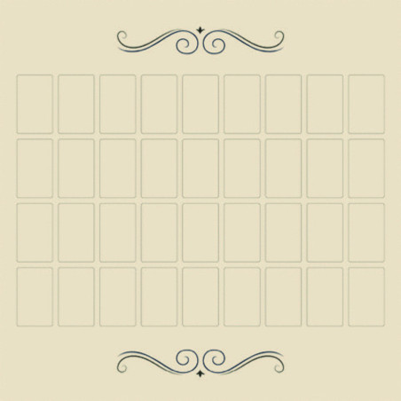 Großes Tableau Lenormand Tarot-Tuch, 60 x 60