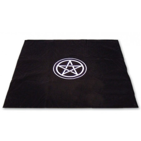 Schwarze Tarot-Matte Pentagramm. 80X80
