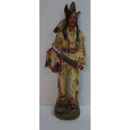 Indisches Kunsthandwerkerbild aus Harz, Schwert und Schild. 18,5cm