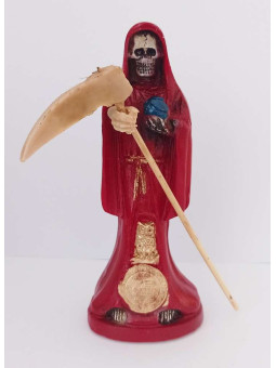 Kunstharzbild Heiliger Tod Rot 15x7