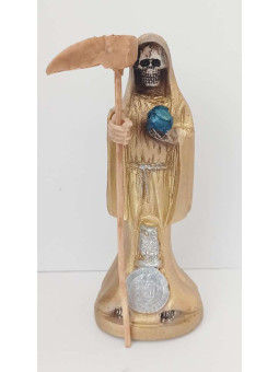 Kunstharzbild Heiliger Tod Golden 15x7