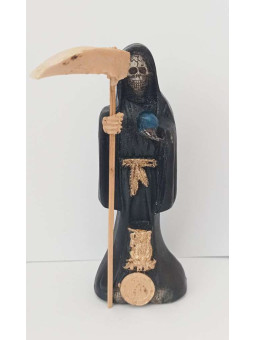 Kunstharzbild Heiliger Tod Schwarz 15x7