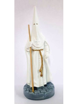 Kunsthandwerkliches Bild aus Kunstharz, 20cm, Nazarener, weiß