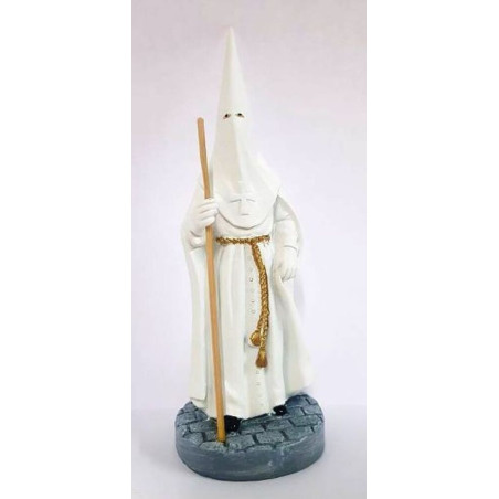 Kunsthandwerkliches Bild aus Kunstharz, 20cm, Nazarener, weiß